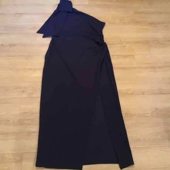 Women's One Shoulder Long Formal Sleeveless Ruched Bodycon Dress - Picture 7 of 9